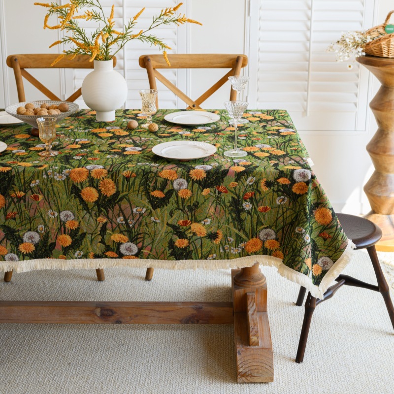 W325 Pastoral style small floral tablecloth dining table cloth tablecloth