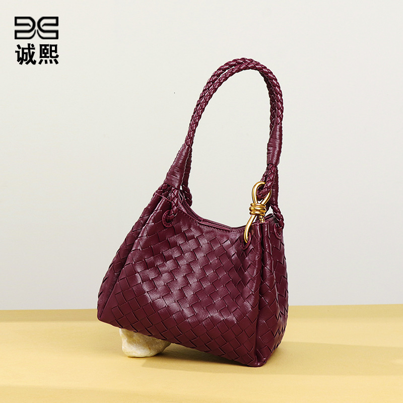 2025 Personalized Versatile Woven Bucket New Style Hand-Carrying Parachute Crossbody Women's Two-Piece Set Mother-Child One-Shoulder Underarm Bag