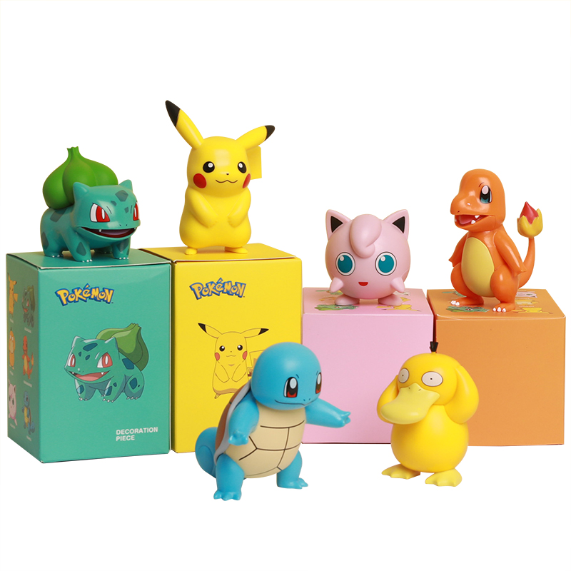 Pokemon Licensed Pikachu 1/10 Scale PVC Model Kit Kawaii Collectible Action Figure Bulk Stock Kids Birthday Party Favors Gifts