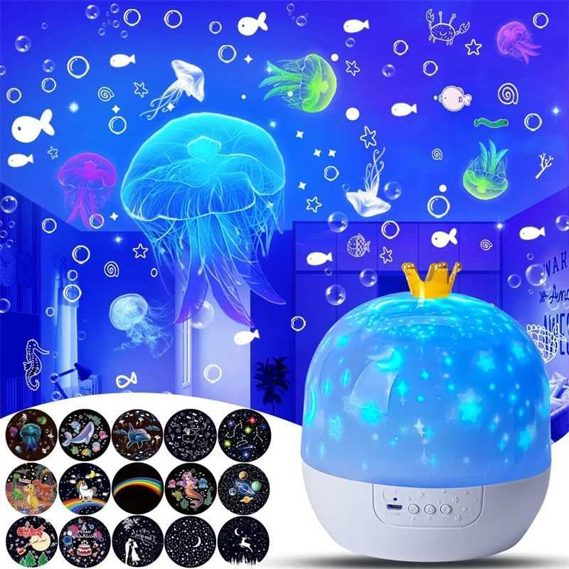 Ocean Night Light Projector Kids Projector for BedroomStars Projector for Ceiling 360 Degree Rotation Kid Night Light for Decor M251118