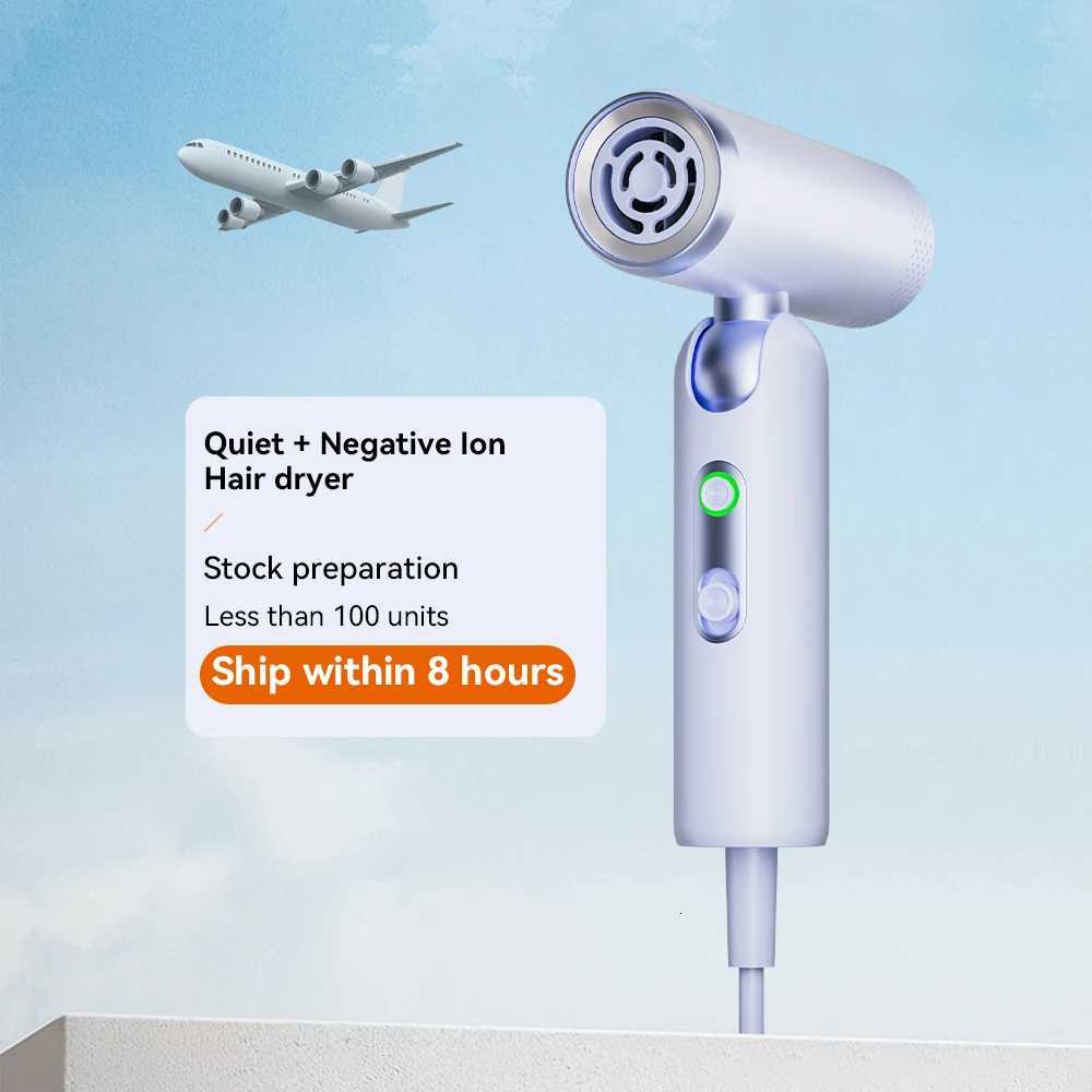 Foldable Mini Portable Compact Ionic High Speed 900W AC Motor Blower Hair Dryer with Vehicle Power Supply for Salon Travel UseT251118
