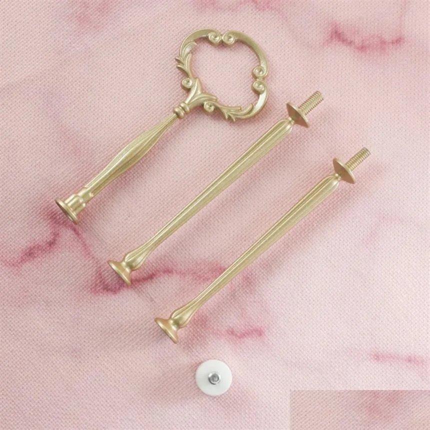 Cupcake Metal 3 Tier Cake Stand Handle Plate Centre Fittings - Fruit Heavy Round Hardware Rod182R Drop Delivery Home Garden Kitchen Dhrwy LL