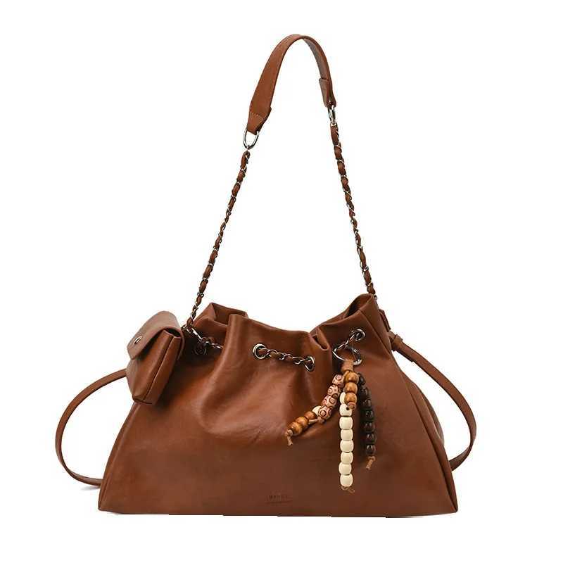 2025 New Trendy Versatile Handbag Niche Drawstring Design Bucket Bag High-end Crossbody BagW251118