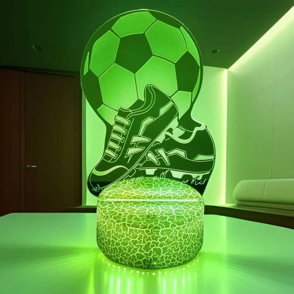 3D Football Lamp Illusion Child LED Night Light Luminous Soccer ball Touch Nightlight Kids Bedroom Decoration Table Lamp Gifts M251118