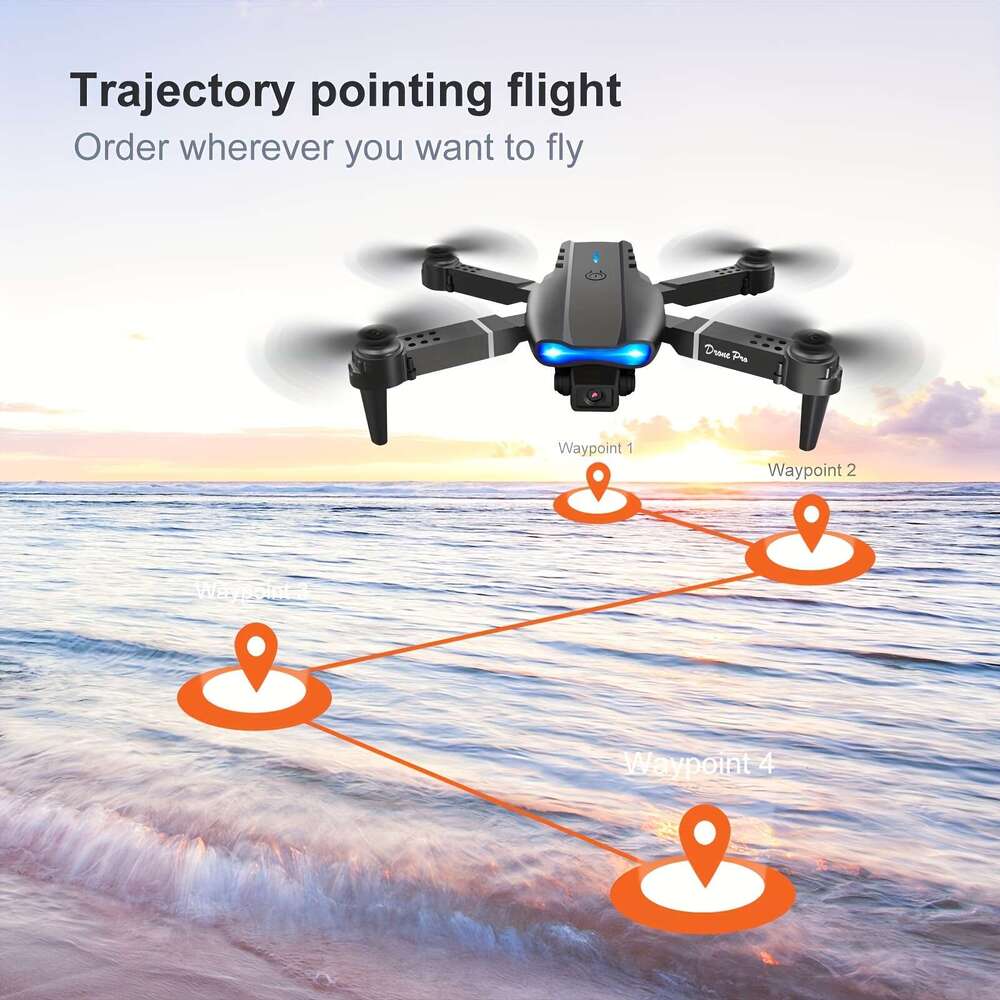 New E K Professional Drone Dual Camera Double Folding RC Quadcopter Height Hold Remote Control Toy Holiday Gift Indoor And Outdoor Cheap Drone Aircraf