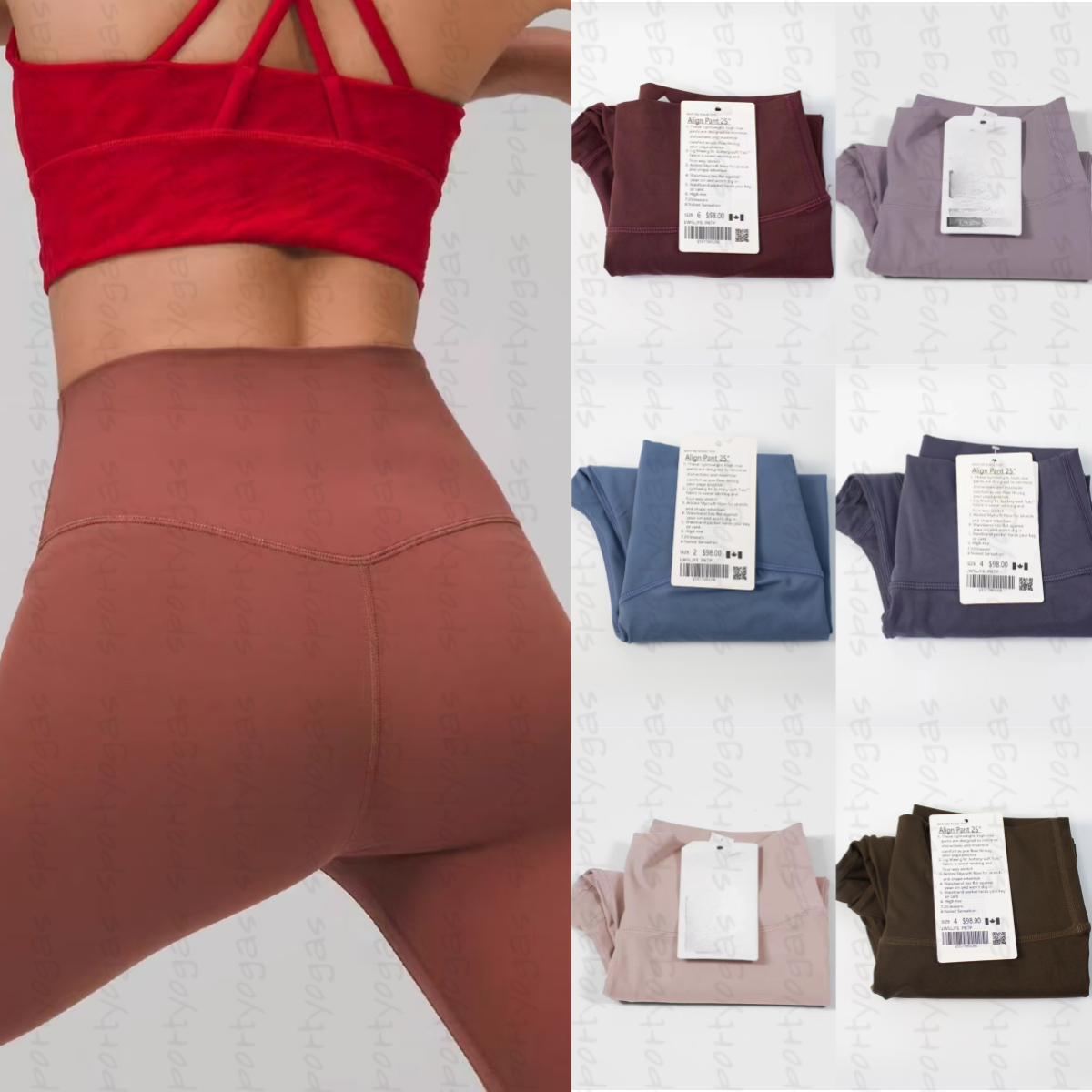 5A New Womens Yoga luluity lemonics Pants align leggings with pockets High Waist Sports Fitness Suit flared trousers bell bottom Pants Elastic Outdoor Sports flare