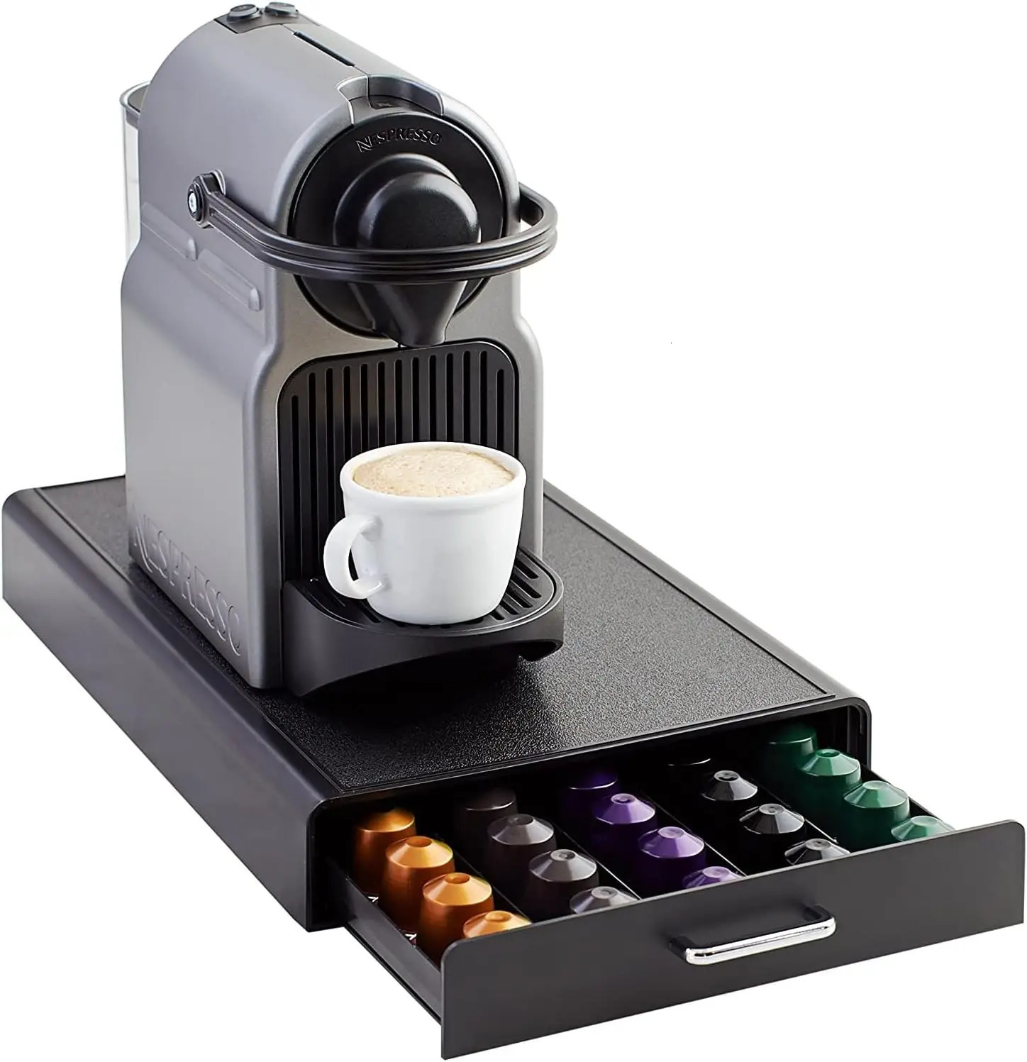 Nespresso OriginalLine coffee pod with 1 storage drawer holder 50 capsule capacity black 250418