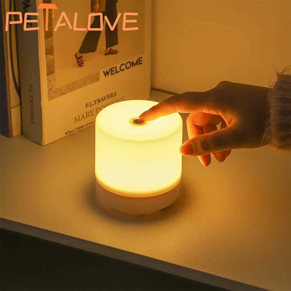 Touch Bedside Lamp Small USB Charging Night Light 3 Modes Dimming Table Lamp Bedroom Eye Protection For Kids Gift LED Book Lamp M251118