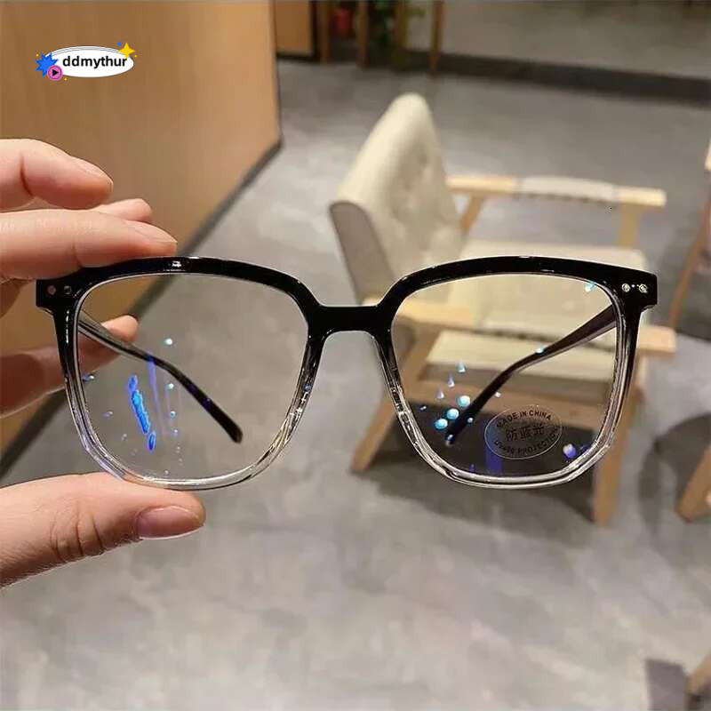 Light Frame Anti Blue Glasses Transparent Black Optical Glasse Women Men Square Eyewear Blocking eyeglasse Spectacle Eyeglasses ddmythur