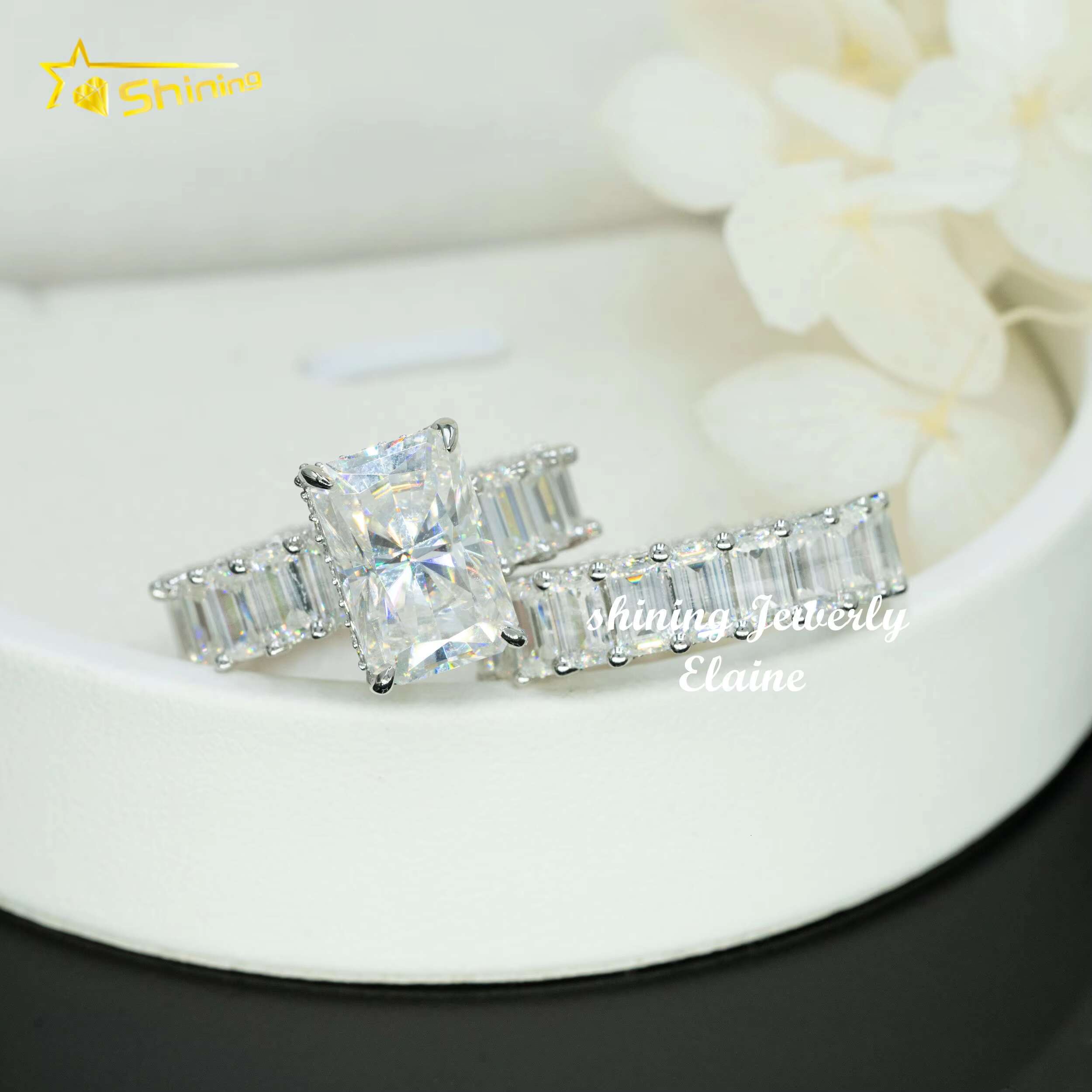 Hip Hop Fine Jewelry Sterling Sier Vvs Dia Moissanite Custom Iced Out Ring