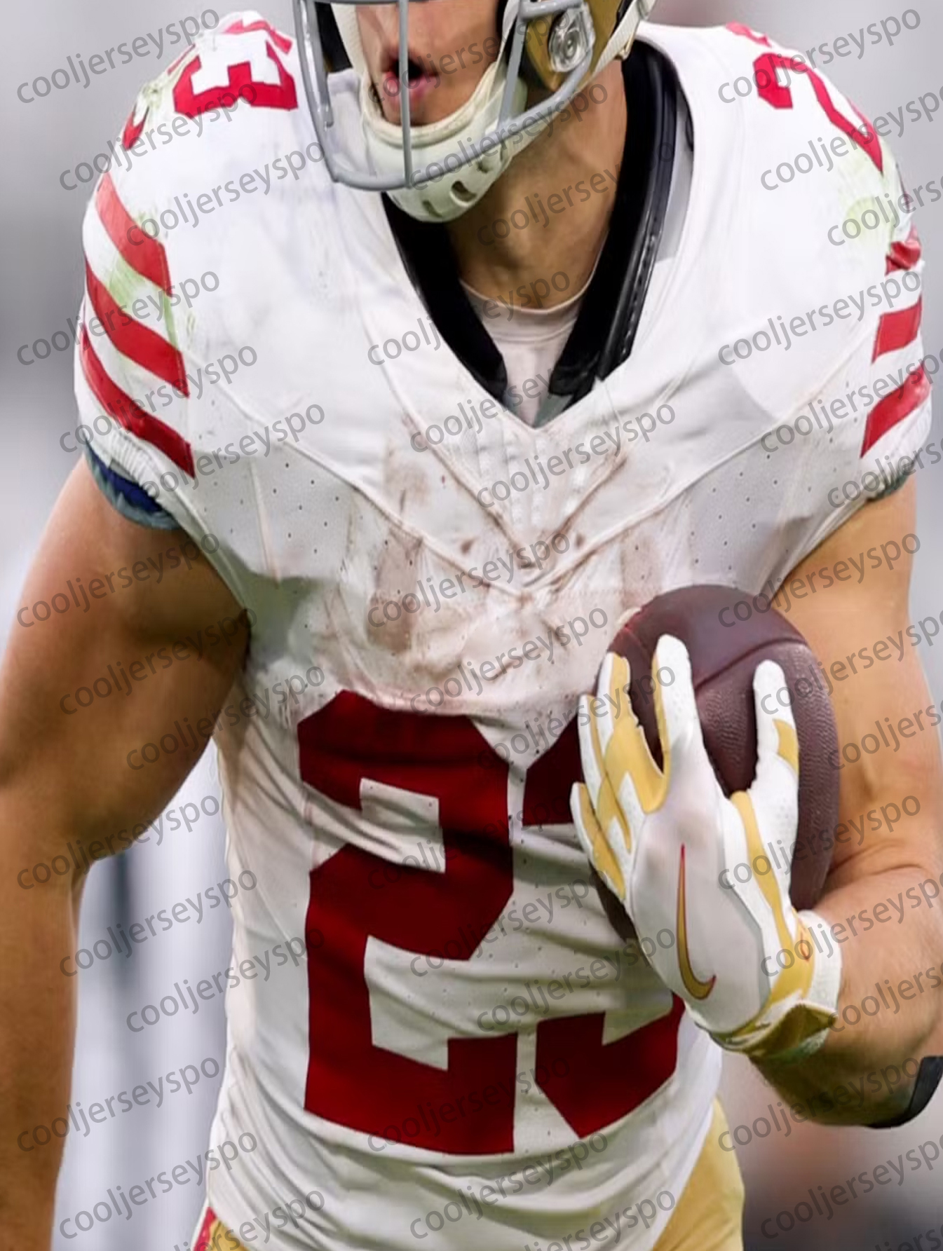 Mens Custom Football 2025 Rivalries Jersey Brock Purdy George Kittle Fred Warner Christian McCaffrey Mac Jones Deommodore LenoirCompetitive version S-