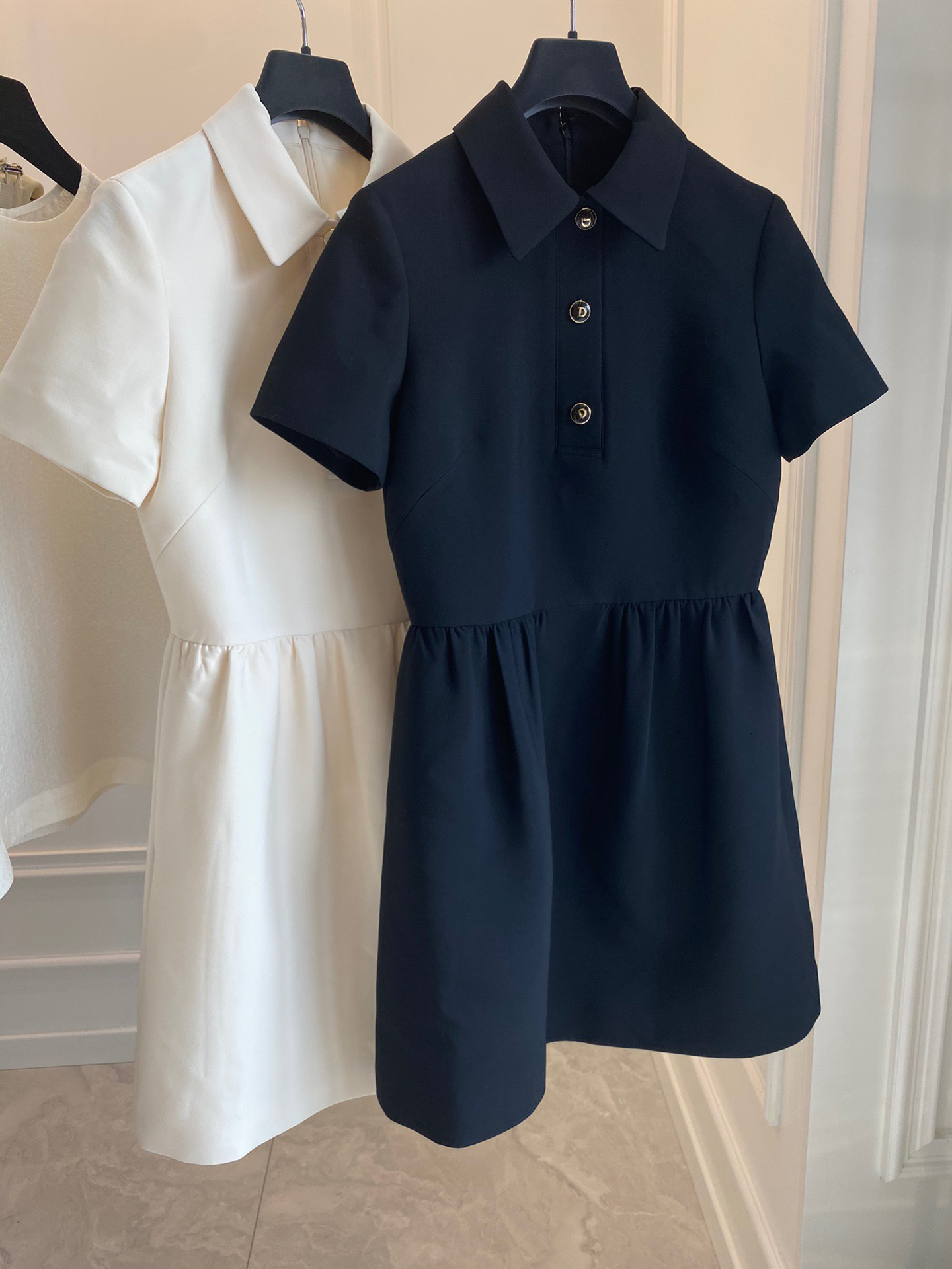 Three Standards Are Consistent High End Women's Wear 2025 Summer Short Sleeved Polo Little Fragrant Dress Hepburn Style