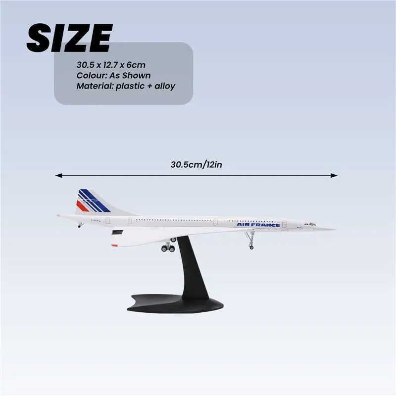 B78B-1/200 Concorde Supersonic Passenger Aircraft Model For Static Display Collection C251118
