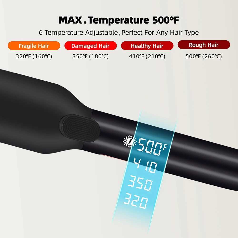 500F Hair Straightener High Temperature Flat Irons Wide Plate Plasma Ions for Keratin Treatment Frizzy Hair Recovers Damaged W250610