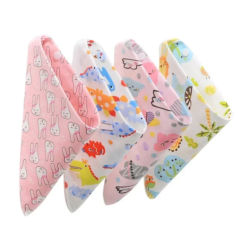 Cotton triangle Bandana bib baby Babador feeding smoke Burp clothes cartoon Saliva towels food accessories supplies 250414z