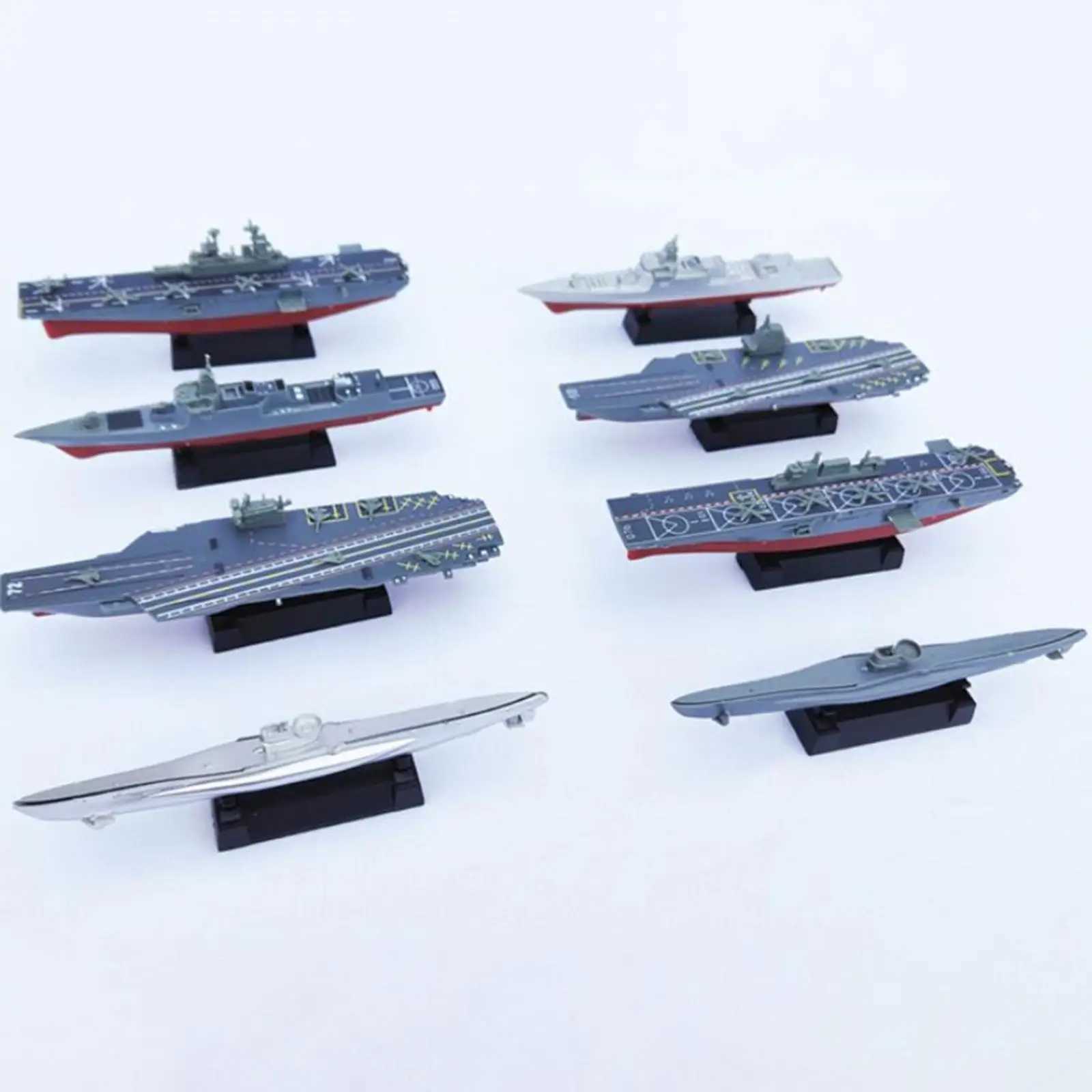 8 Pieces 4D Puzzles Aircraft Playset Play Model Set 4D Assembled Warship Model RealisticToy forBoy Girl Children Birthday Gifts C251118