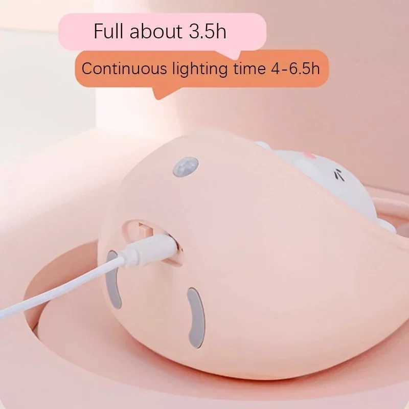 LED Night Light Intelligent Human Sensing USB Rechargeable Sleep Light Bedroom Bedside Corridor Desktop Decoration Table Lamp M251118