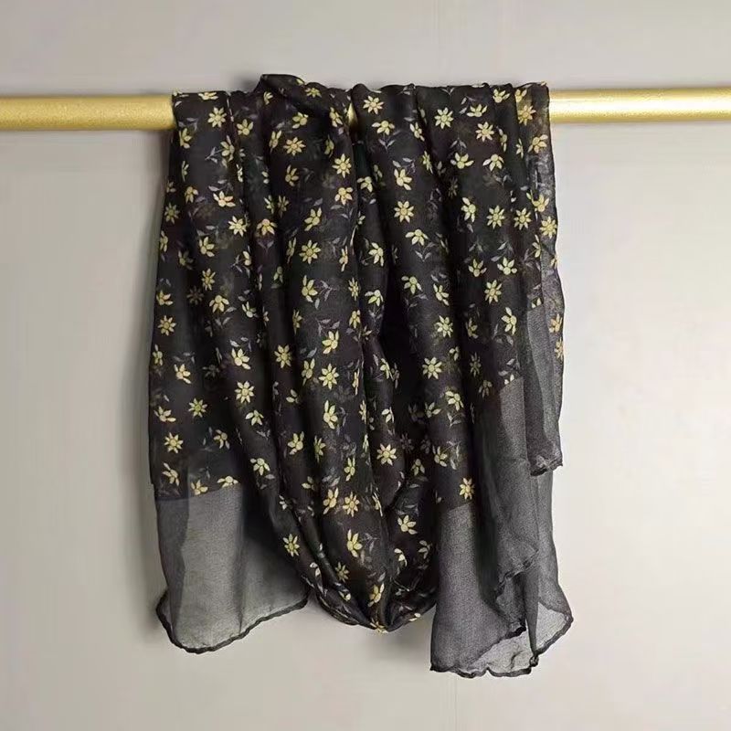 T500 autumn and winter new simple and versatile high-end fashion niche foreign style color matching contrast neck warm cold essential scarf