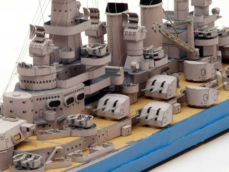 1400 US North Carolina Class Battleship DIY 3D Paper Card Model Building Set Construction Toys Educational Toy Military Model C251118
