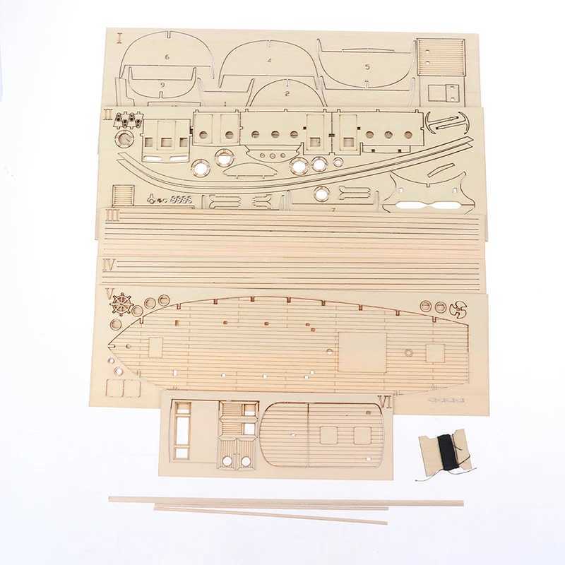 130 Ship Assembly Model Wooden Sailboat DIY Wooden Kit Puzzle Toys Gift C251118