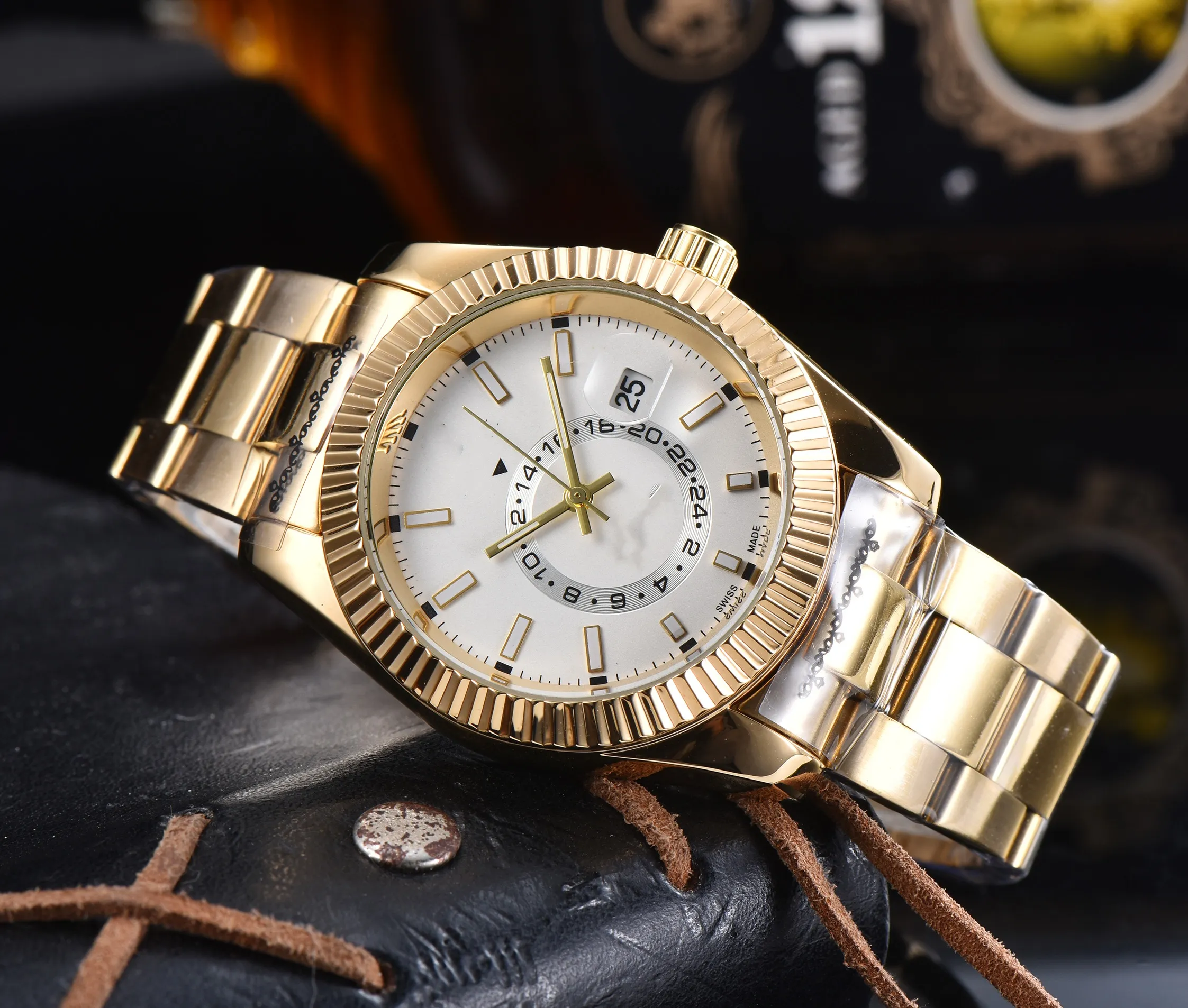 mens watch designer watches automatic quartz movement waterproof designer Watches Steel belt RO7090