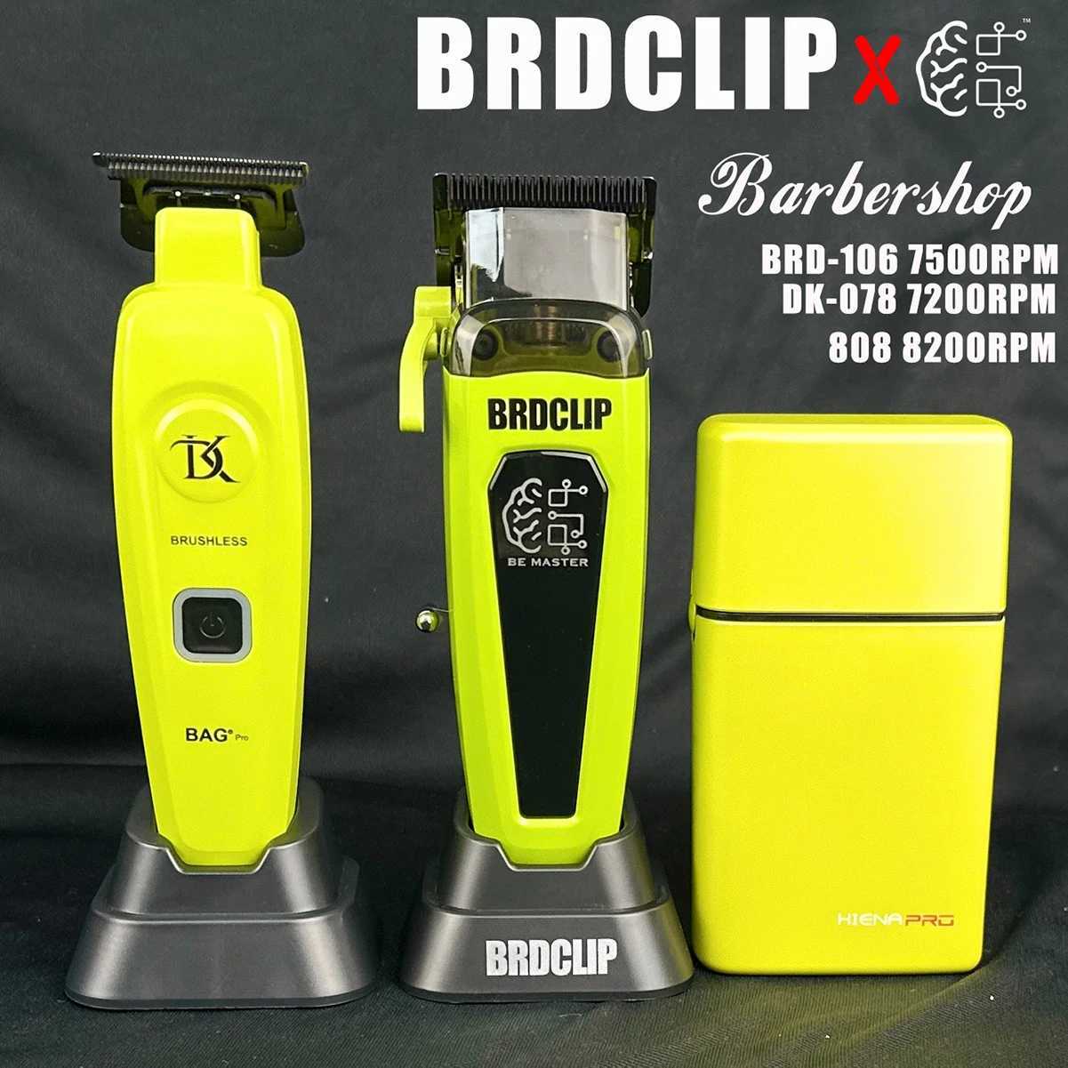 BRDCLIP 106 DK078 808 Professional Mens Barber Level 5 Adjustment Electric Trimming Shaver DLC with Charging BaseW250418