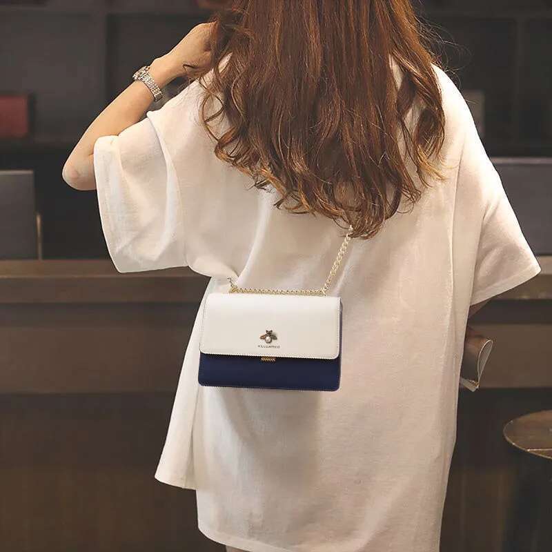 Women 2024 New Small Square Senior Chain Shoulder With Leather Women's Crossbody Bag WILLIAMPOLO