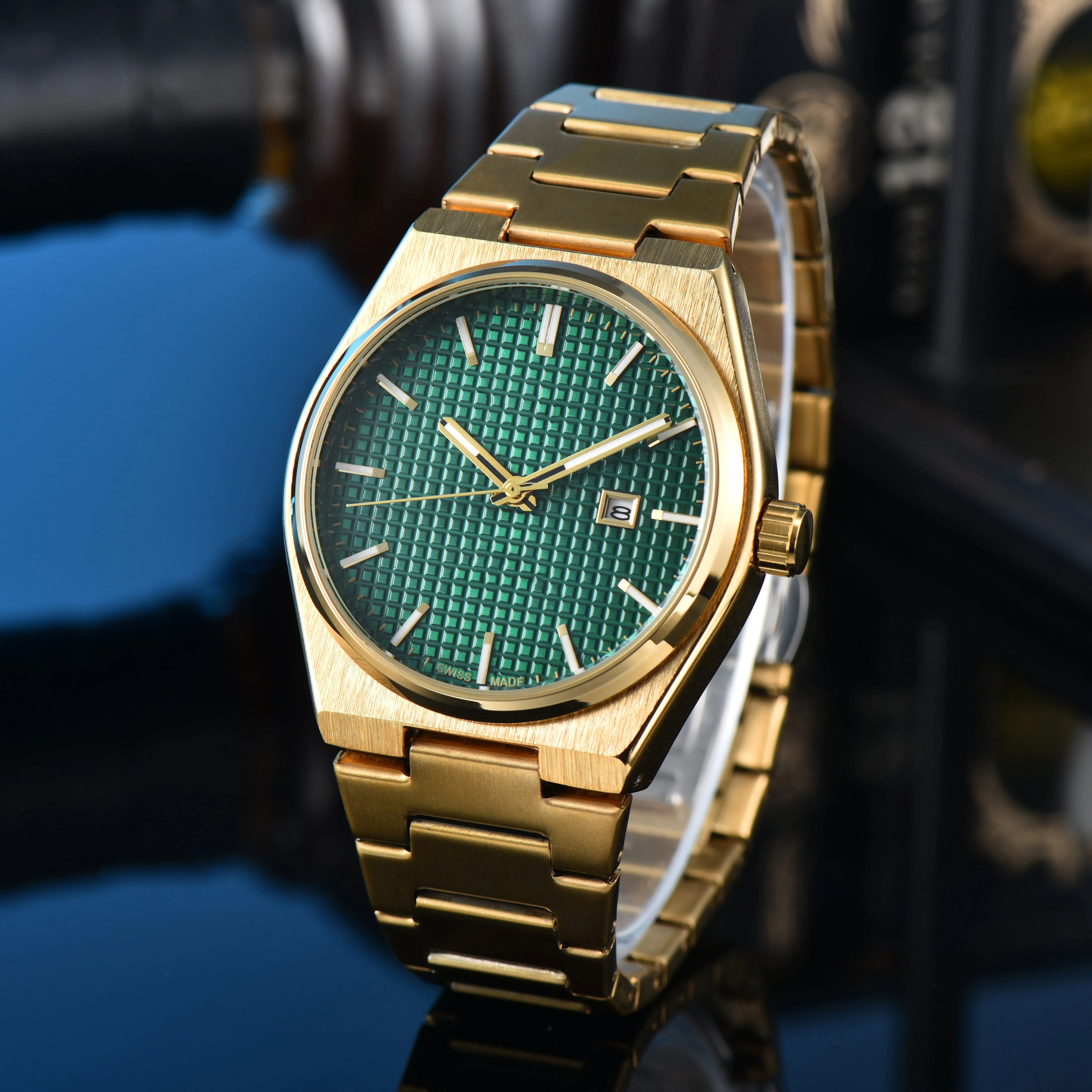 2024 New Men's Luxury Waterproof Watch Fashion Sport Stainless Steel Calendar Leisure Work Quartz Watch