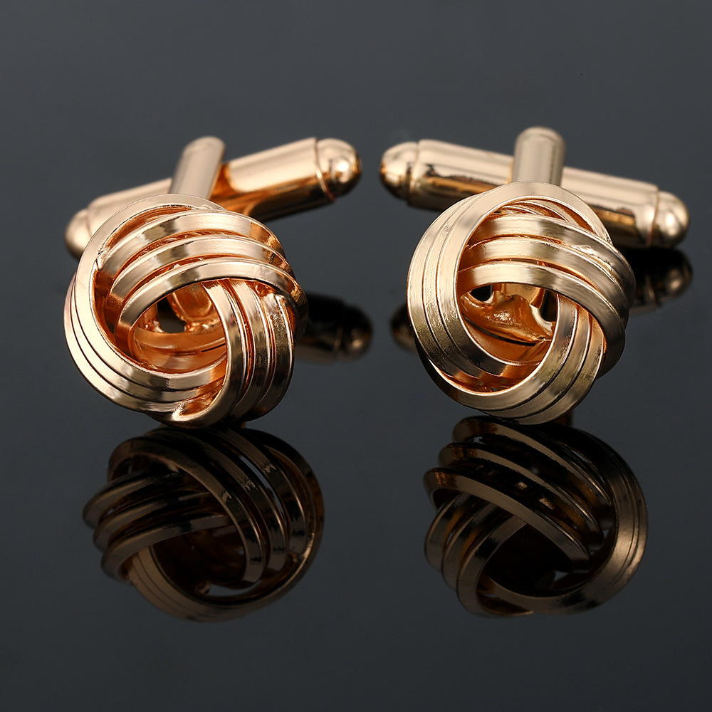 Hawson Fashion Jewelry Knot Cufflinks for Men Wedding Gift Cuff Links with Cufflinks Gift Box 250227
