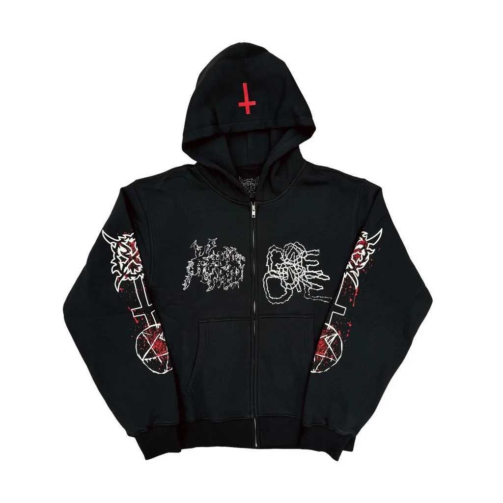New KenCarson Antagonist merch Tour Actual Zip Up Pullover Hoodies Hoody Hooded Sweatshirts velvet Cotton Thick Fleece US E106 X251118
