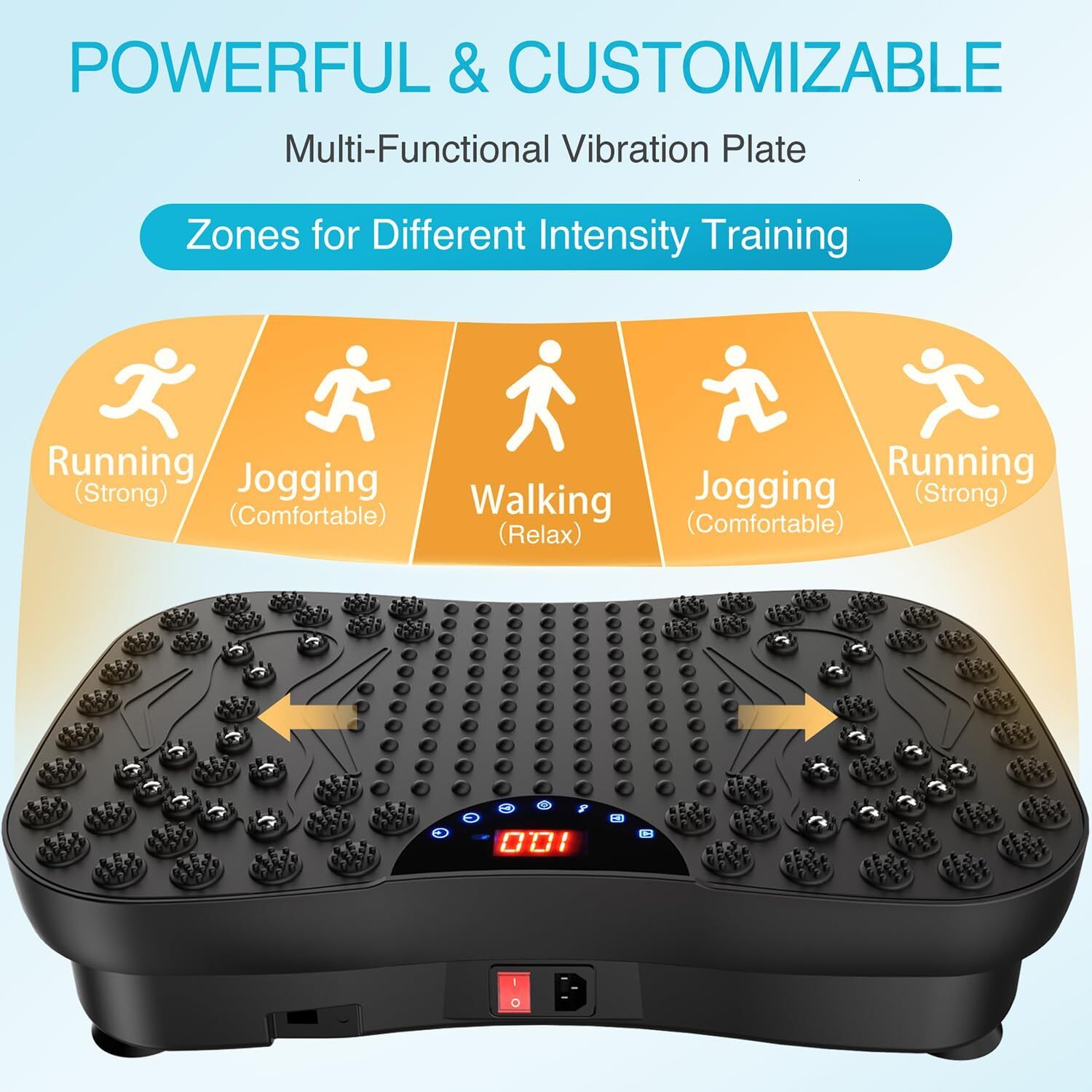 AXV Vibration Plate Exercise Whole Body Portable Mini Vibrate Fiess Platform Lymphatic Drainage hine for Weight Loss Shaping Toning Wellness Home Gyms