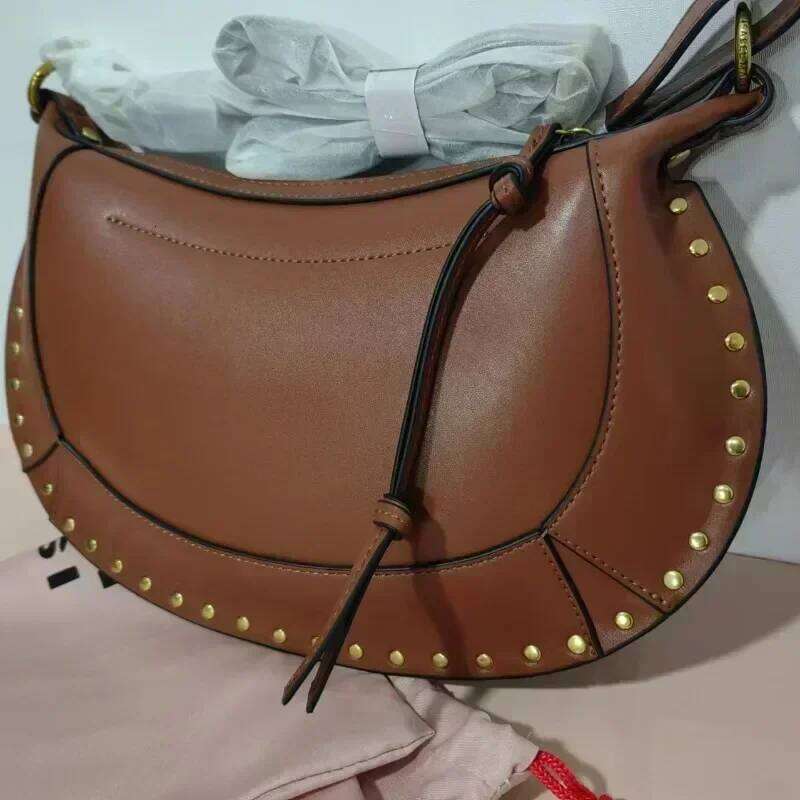 2025 Pour Femmes Haute Qualit En Peau De Vache Demi-Lune Or Lumire Luxe Saule Clou IS Paule Sac Bandoulire