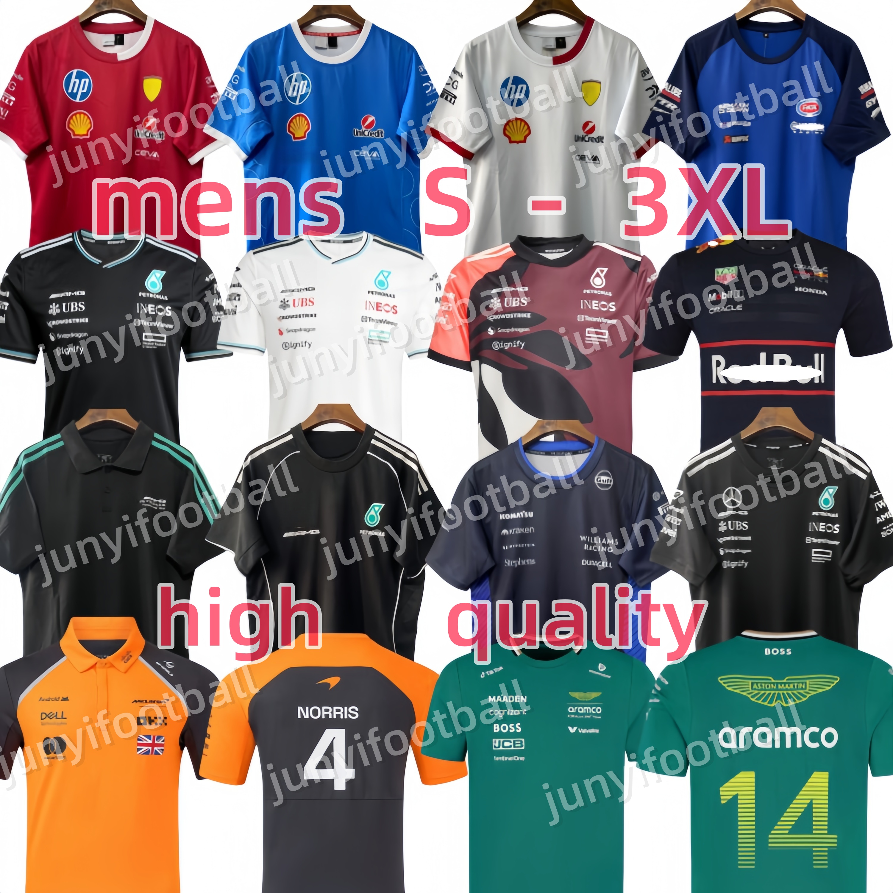 2025 2026 Formula 1 F1 Driver Racing Sets 24 25 Aston Martin Mercedes Max Verstappen t-shirt Casual Stroll POLO Car Motorsport Fernando Alonso Team Jersey Shirts 666