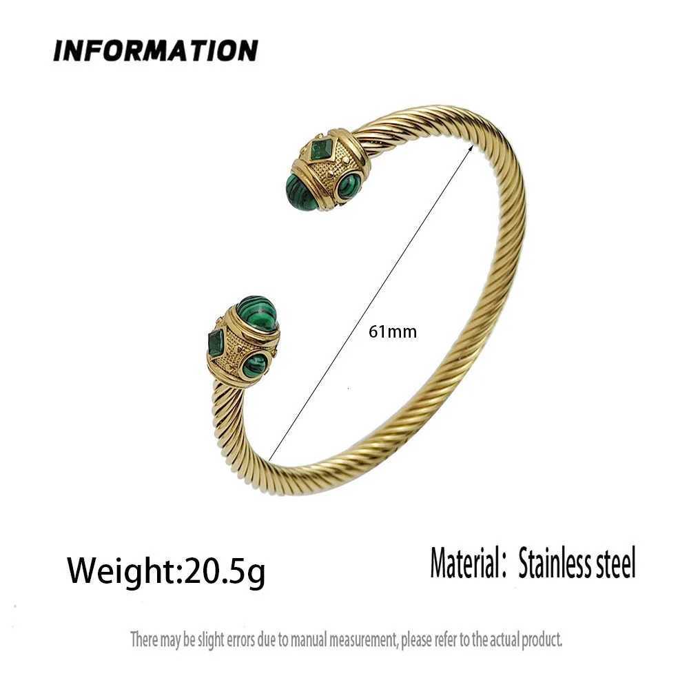 Creative wire buckle sapphire gold-plated stainless stl womens bracelet waterproof and rust-fr couple bracelet C251118