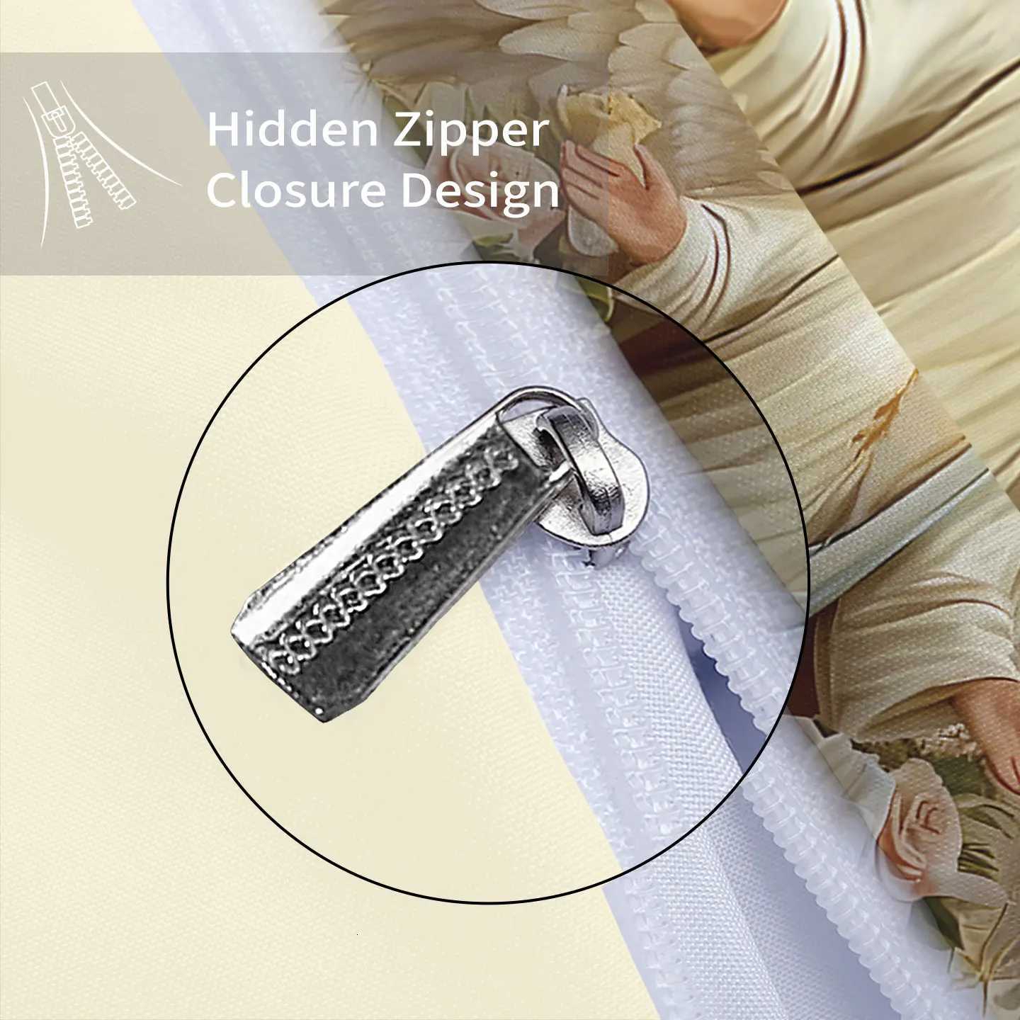 3pcs Jesus Themed Printed Polyester Bedding Set Soft and Comfortable Available in Multiple Sizes and Machine WashableM251118