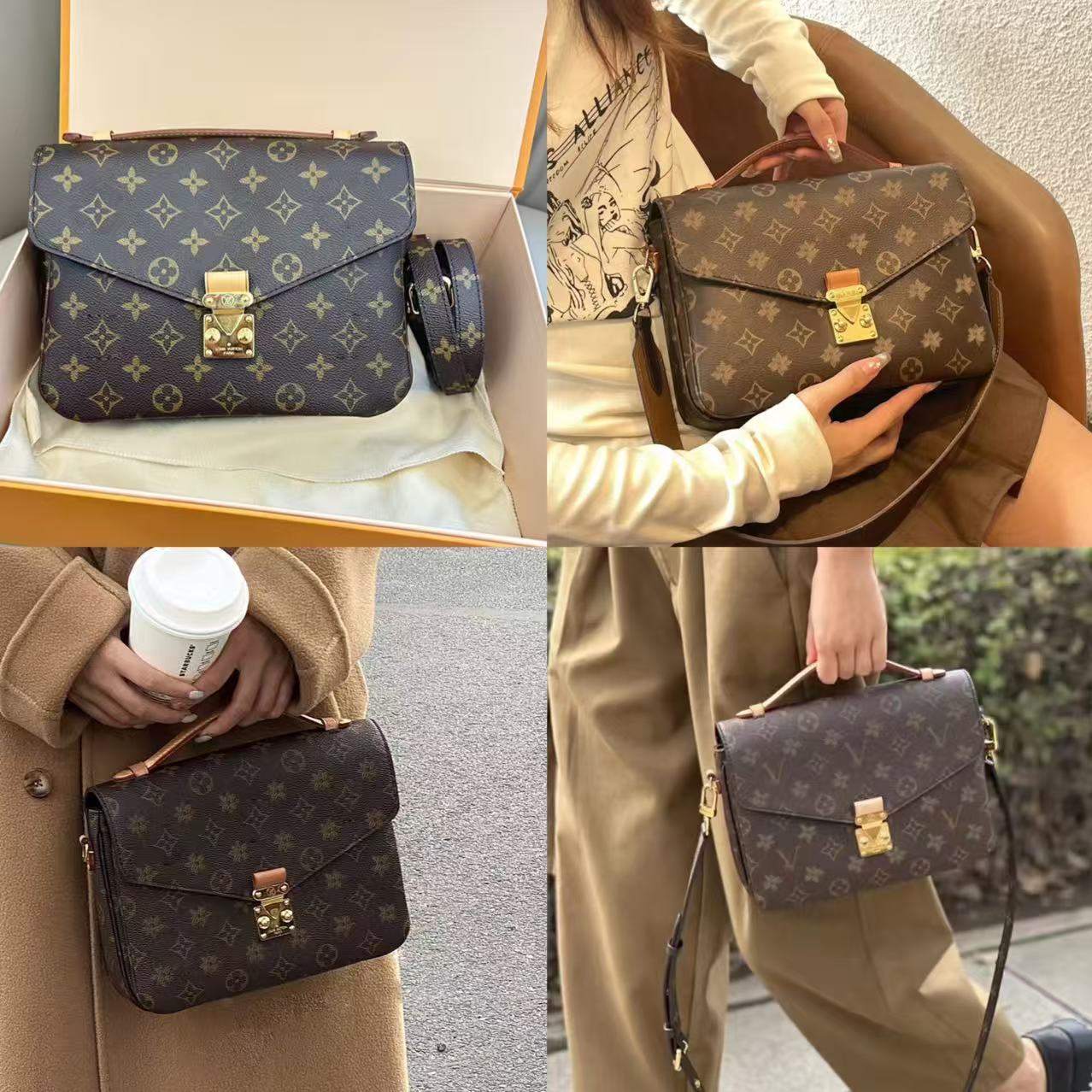 10A High Quality Pochette East West Metis handbags women luxury Designer Shoulder Bags embossed bag crossbody clutch chain Purse ady Satchel messenger bag sacoche