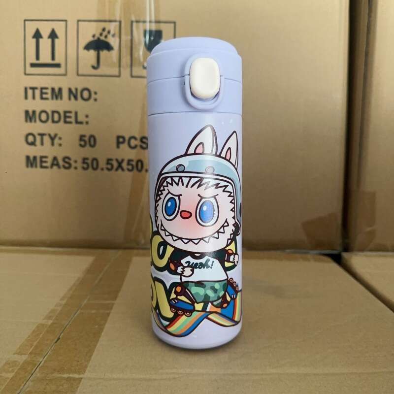Cute Labubu Pea Stainless Steel Insulated Student Lightweight Drinking Cartoon Large Capacity Bouncing Cup 8ef8 040