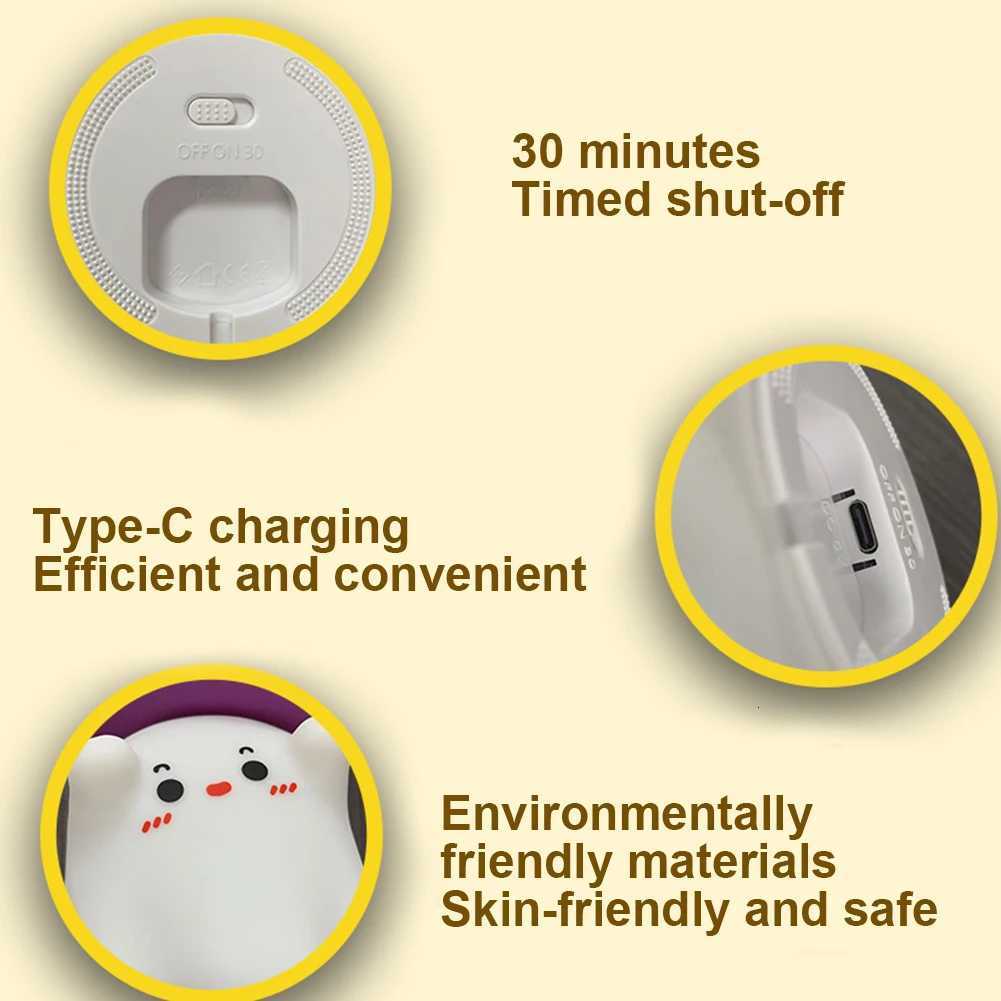 Halloween LED Night Light Warm Light Ghost Touch Lamp Cartoon Patting Silicone Cute Pumpkin Nightlight For Desk Decor M251118