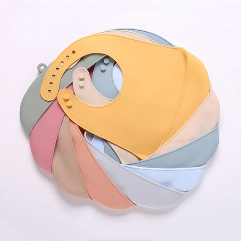 1 lunch apron silicone baby bib for children waterproof Saliva solid feeding girls and boys 250414z