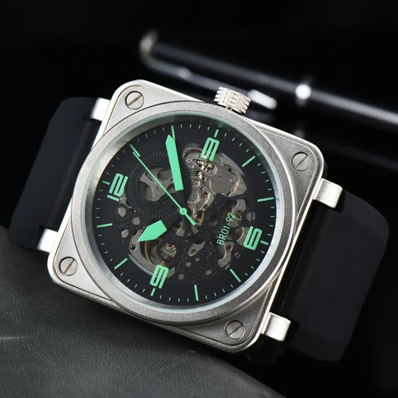 BR Top-level Sports Rubber Bracelet Mechanical Watch - Luxurious Multi-functional Wristwatch - Stainless Steel Men's Rose Wristwatch 02