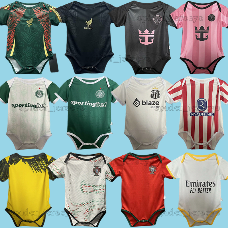 25 26 baby Palmeiras baby Soccer Jerseys 2025 2026 Portugallo Santos Inter miamiS Mexico Gold Cup AtleTico MaDridS Real Dortmund Football Shirts