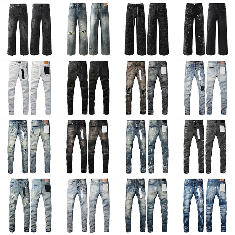 Designer Jeans Mens Jeans classic Hole breaking design hip hop streetwear pants casual streetwear high-quality Jeans skinny Jeans