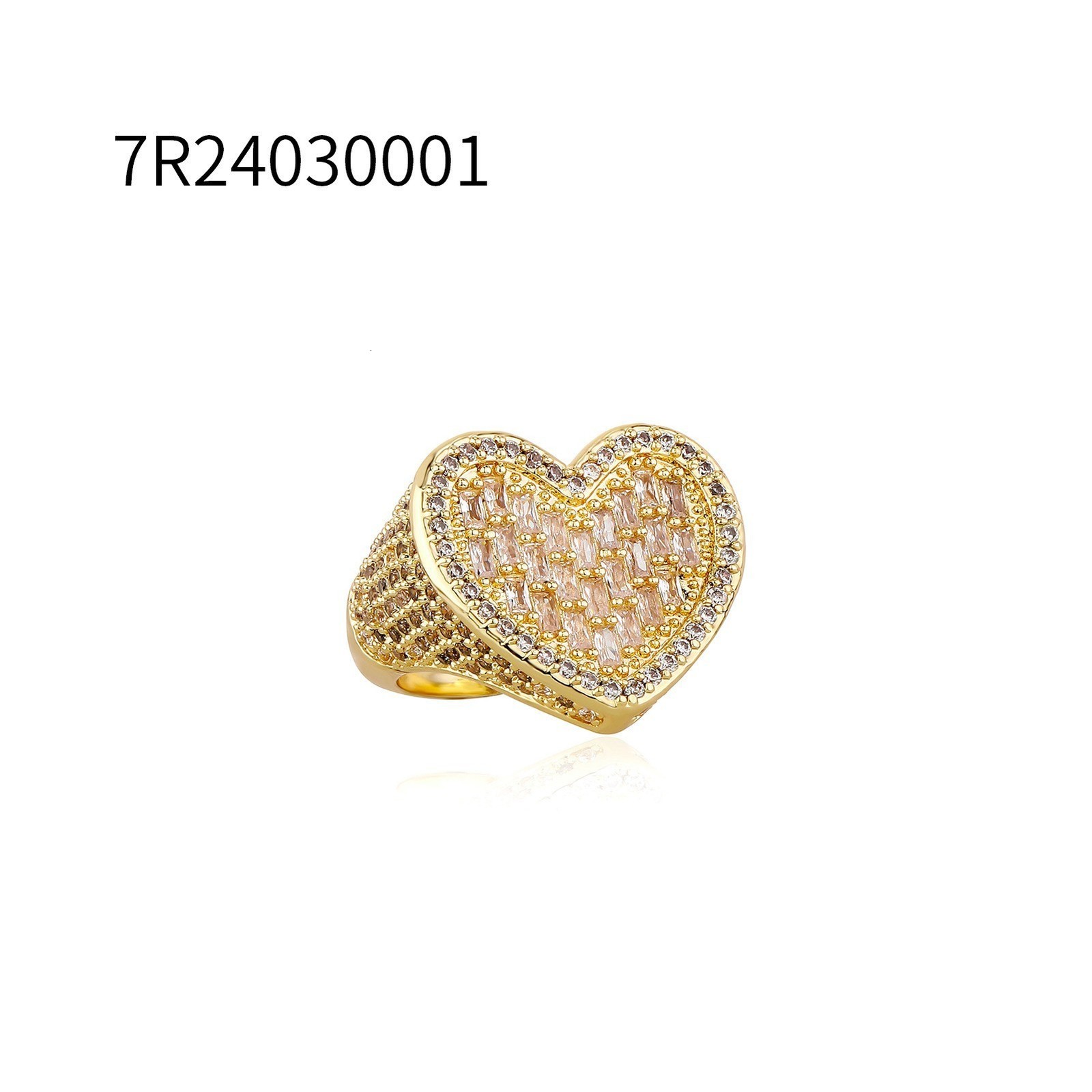 Personalized Trendy Hip Hop Love Ring for Men and Women Cuban Zircon Ring Jewelry