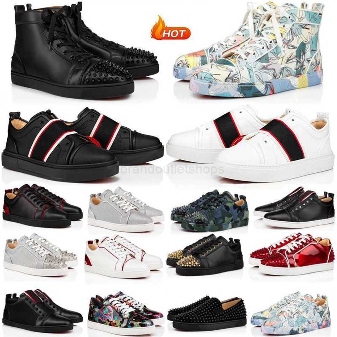 Sneakers Designer Outdoor Couple Sports Shoe Men Women Brands Casual Shoes Fashion Trainers big size EUR 3 red bottoms Christian Louboutins loubitons 5OUP