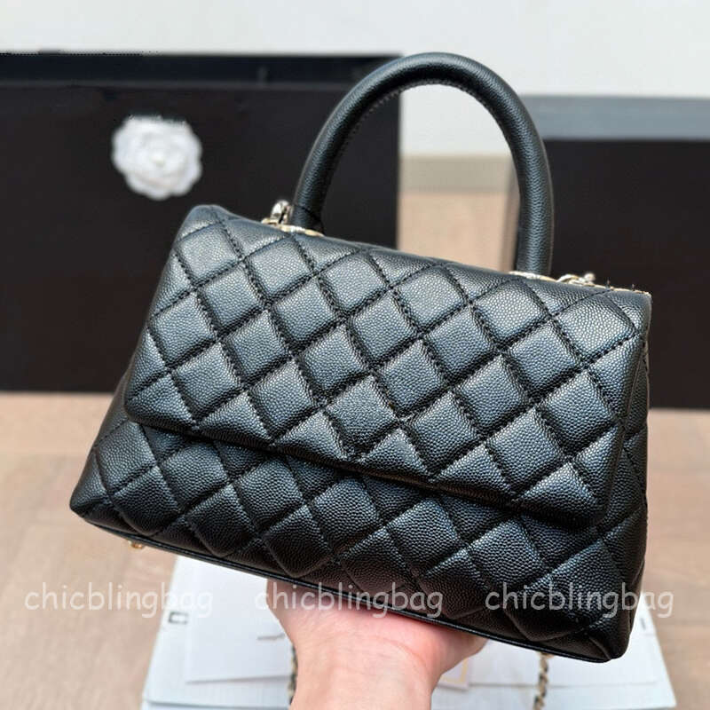 Designer 24K handbag women's fashion flap shoulder bag classic Coco Handle handbag vintage caviar diagonal cross bag