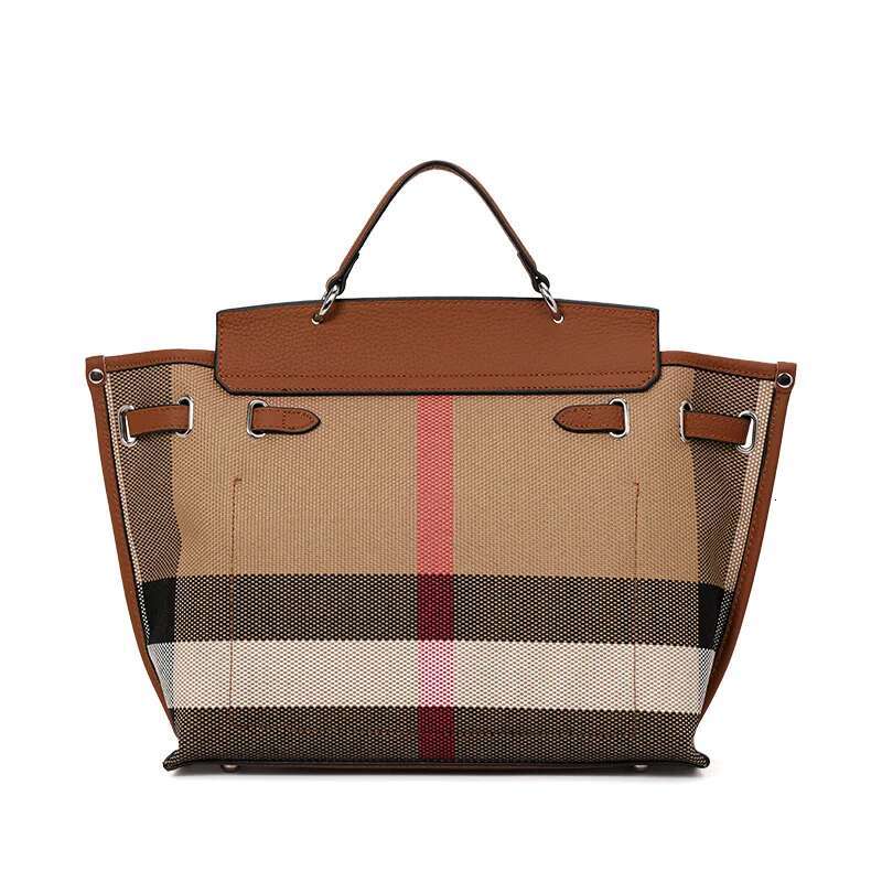 Aidran Retro flap for women, large capacity canvas bag with real cowhide ing, high-end atmosphere novelty of 2024 ddmymoon