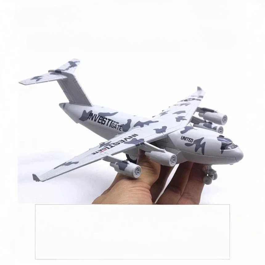 22cm alloy aircraft model C-17 transport belt display aerial mid plane model lighting music toy C251118