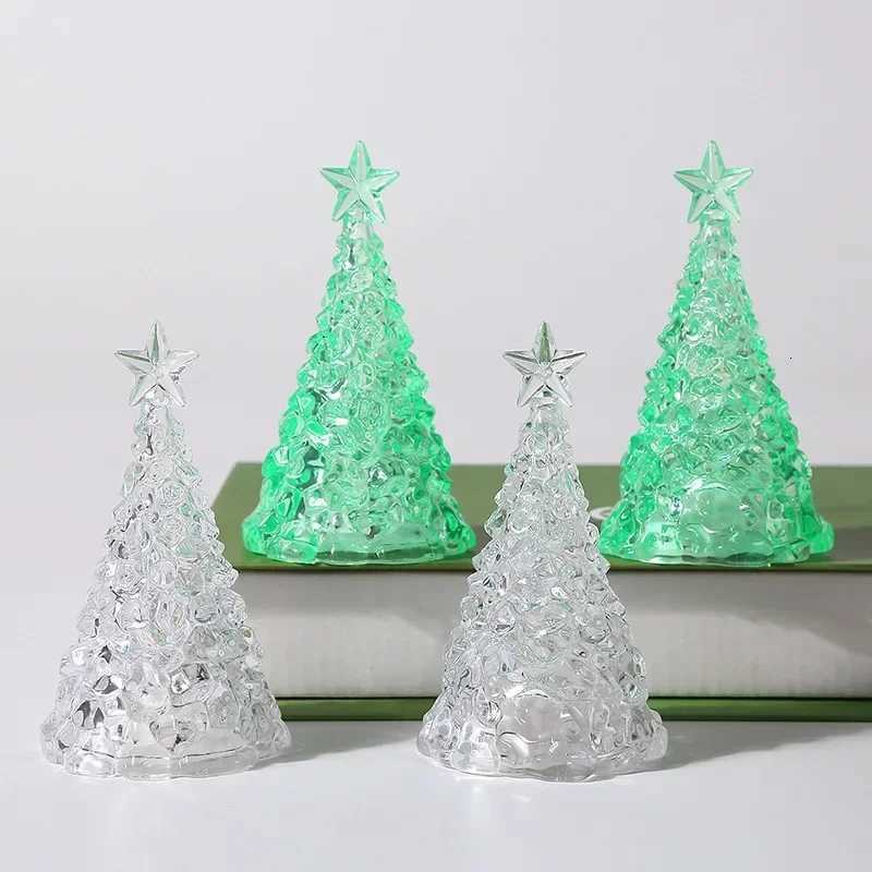 Christmas Night Light Mini Christmas Tree Design Crystal Clear Decor Festive Tabletop Decor M251118