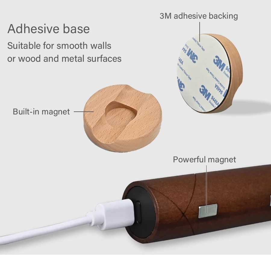 LED USB Night Light Magnetic Wall Lamp Intelligent Light Sensor Control Night Light Closet Light Home Bedroom Table Move Lamp M251118