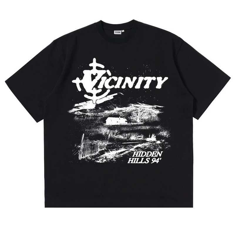 Men T-Shirt Cotton Vicinity Y2k Strtwear Graphic Korean Fashion Print Harajuku Vintage Tops Ts Oversized Aesthetic ClothesC250418